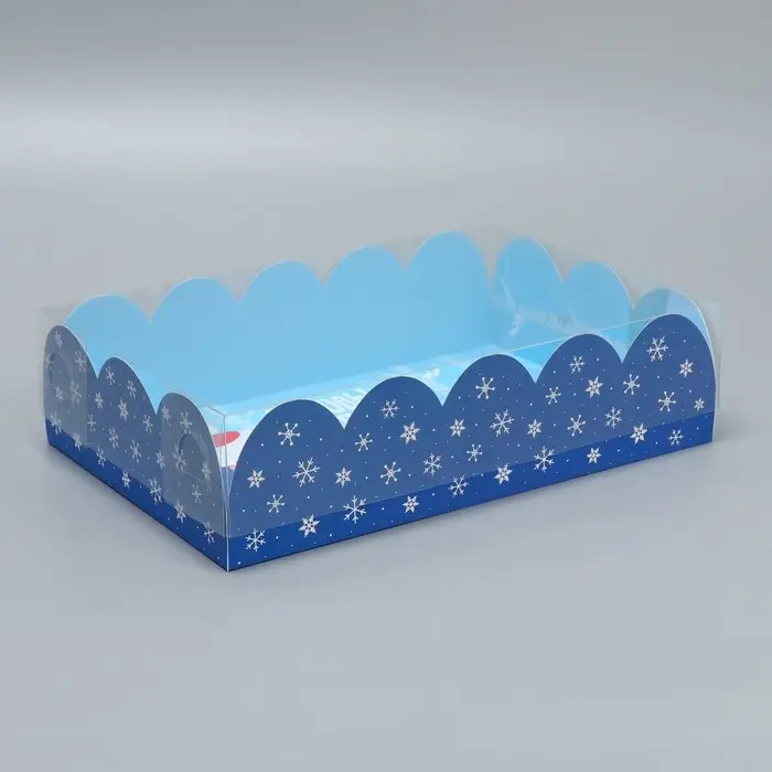 Коробка подарочная с PVC крышкой &laquo;С Новым годом!&raquo;, снеговик, 20&times;30&times;8 см