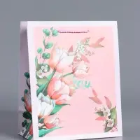 Пакет подарочный "С любовью для неё" ламинированный 18 х 22,3 х 10 см