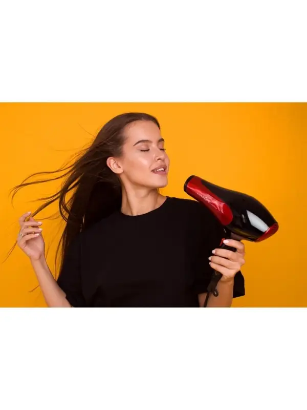 Фен Luazon LGE-004, 3800 Вт, 2 скорости, 3 температурных режима, красно-чёрный