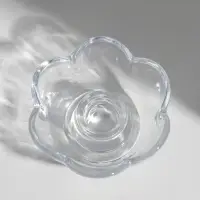 Подсвечник стекло на 1 свечу "Цветок" прозрачный d=2 см 9х9х4 см