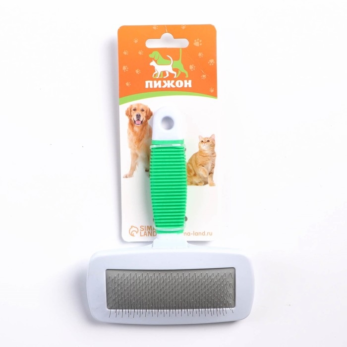 Пуходерка  Пуходерка "Риф" без капель большая, резиновая ручка, 12 х 15 см, зелёно-белая