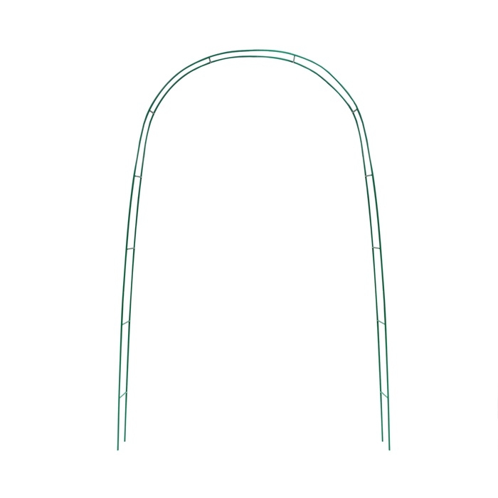 Арка садовая, 240×125×20 см, для вьющихся растений, металлическая, зелёная Арка садовая, 240×125×20 см, для вьющихся растений, металлическая, зелёная
