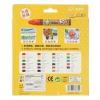 Пастель масляная 24 цвета, в бумажном держателе, в картонной коробке