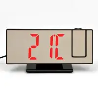 Часы-будильник электронные настольные с проекцией, USB, 18.4&times;7.5 см, красная индикация