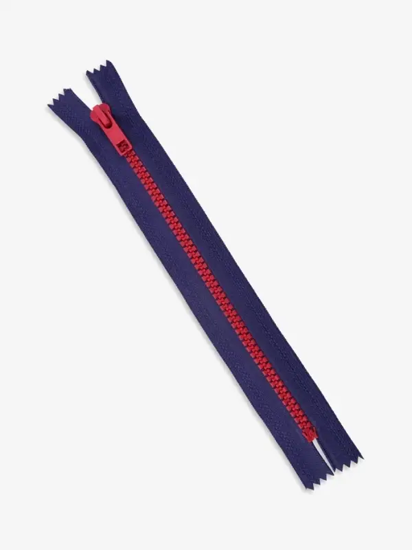 Молния &laquo;Трактор&raquo;, №5, неразъёмная, замок автомат, 20 см, синяя, красная