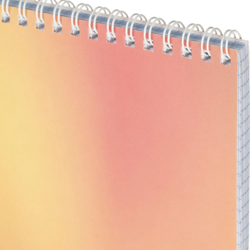 Блокнот А5 80л Attache Яркий Градиент №2 клетка, греб, картон, софттач-лак