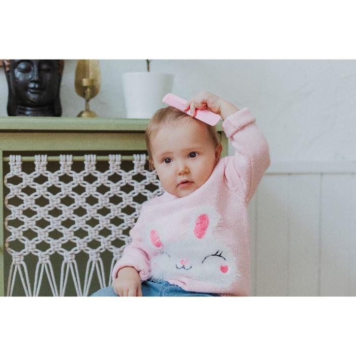 Расчёска детская + массажная щётка для волос «Наша принцесса», от 0 мес., рисунок МИКС