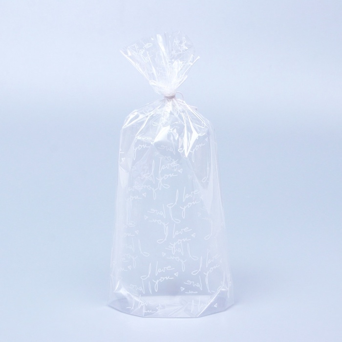 Пакет фасовочный БОПП, с донной складкой, Пакет фасовочный БОПП, с донной складкой, "Любовь" 15*30 см набор 50 шт