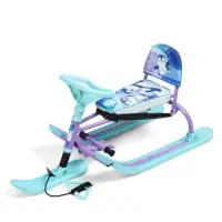 Снегокат &laquo;Twiny1+&raquo; с пингвинятами, со спинкой, голубой, фиолетовый, TW1+/П Nika Kids
