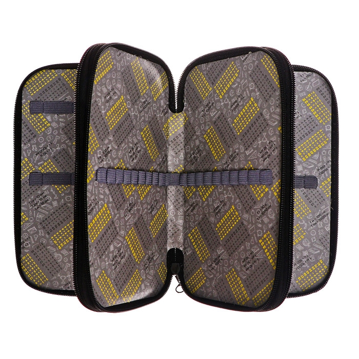 Пенал 3 секции, 125 х 205 х 55 мм, Calligrata 30П26/3 Пенал 3 секции, 125 х 205 х 55 мм, Calligrata 30П26/3 "Тачка огонь", ламинированный картон