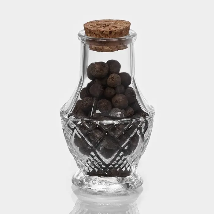 Набор банок для специй Доляна &laquo;Парфе&raquo;, 50 мл, 5&times;8.4 см, 12 шт., с пробковой крышкой, стекло, прозрачный