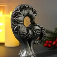 Фигура "Конь с узором" 14х6х17,5 см, серебро