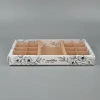 Коробка под 16 конфет и шоколад, кондитерская упаковка &laquo;С любовью&raquo; 28.5&times;18.5&times;3 см