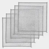 Салфетка металлическая для мытья посуды, однослойная, 25&times;25 см, набор 5 шт.