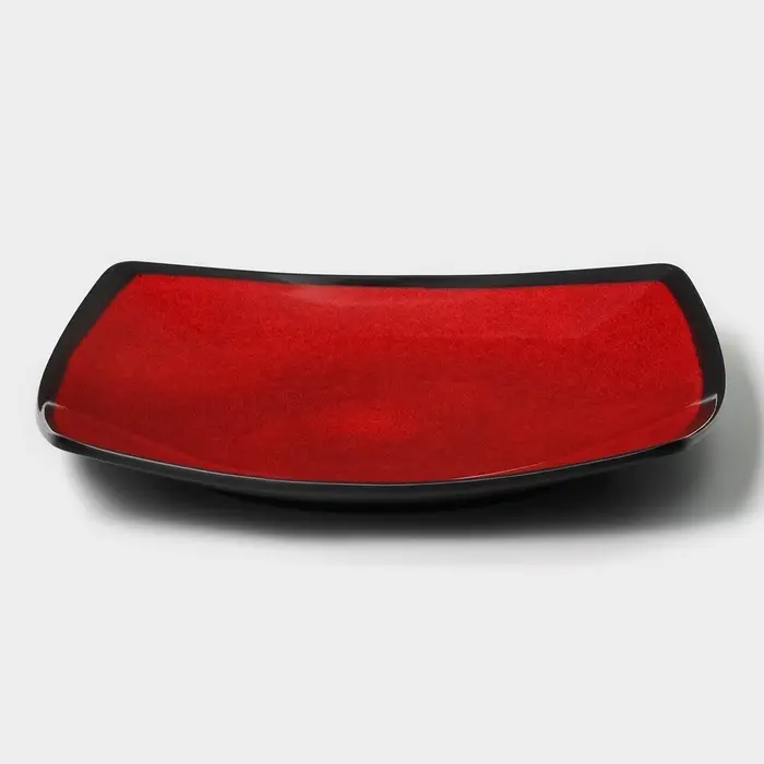 Блюдо сервировочное &laquo;Красный Восток&raquo;, 18.7&times;2.5 см, пластик, чёрное