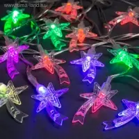 Гирлянда &laquo;Нить&raquo; 5 м с насадками &laquo;Комета&raquo;, IP20, прозрачная нить, 20 LED, свечение мульти (RG/RB), мигание, 220 В