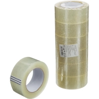 Клейкая лента упаковочная 48мм х 132м, прозрачный, 40мкм, 6 шт/уп