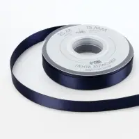 Лента атласная TEIRA, двухсторонняя, 15 мм, 25&plusmn;1 м, тёмно-синяя №330