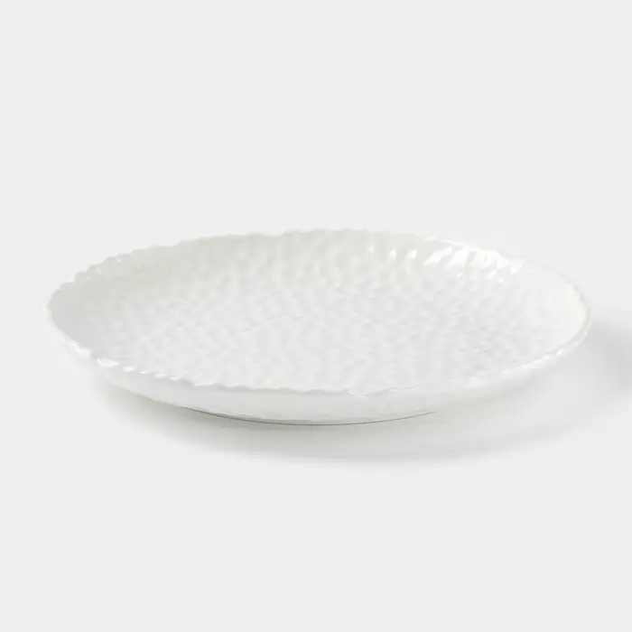 Тарелка обеденная &laquo;Воздушность&raquo;, d=25.5 см, керамика, белая