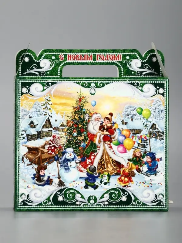 Подарочная коробка новогодняя «Чудо тройка» Чемоданчик малый, 17.3×6.5×15 см Подарочная коробка новогодняя «Чудо тройка» Чемоданчик малый, 17.3×6.5×15 см