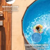 Бассейн каркасный Steel Pro, 305&times;76 см, с фильтр-насосом, круглый, 561JF Bestway