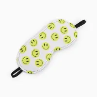 Маска для сна Good vibes, 19&times;8.5 см, резинка одинарная, белая, жёлтая