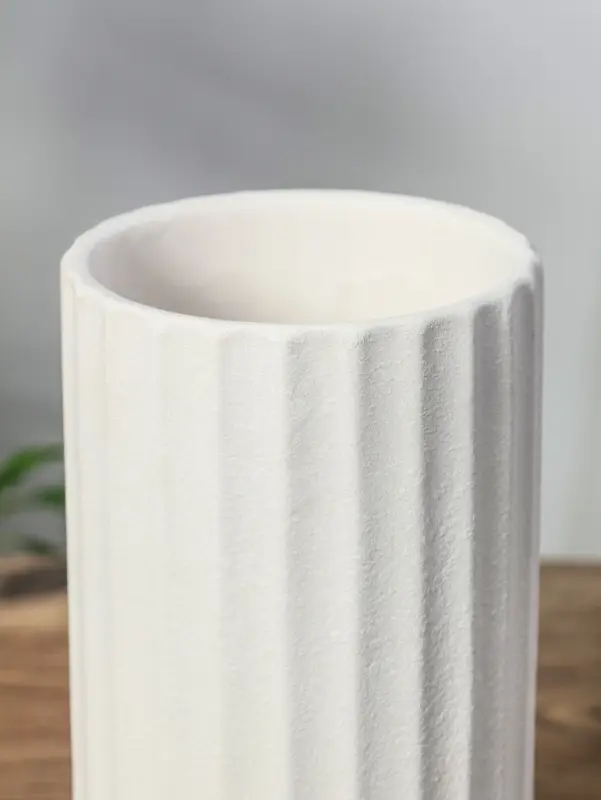 Ваза керамика настольная Ваза керамика настольная "Абиджил" линии, h=21, d=11 см, белый