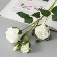 Цветы искусственные &laquo;Роза Августина галант&raquo;, d=6 см, h=55 см, белые