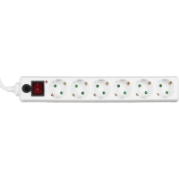 Сетевой фильтр BigTech CD6-1,8W15 (6р/1,8м/16А/3680 Вт 1,5мм белый)