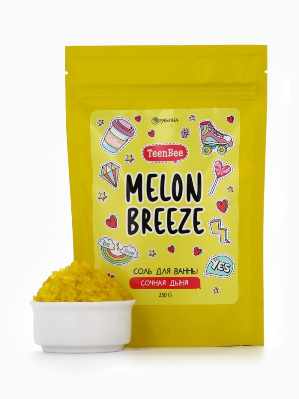 TEEN BEE Соль для тела в пакете 250 гр, аромат дыня TEEN BEE Соль для тела в пакете 250 гр, аромат дыня
