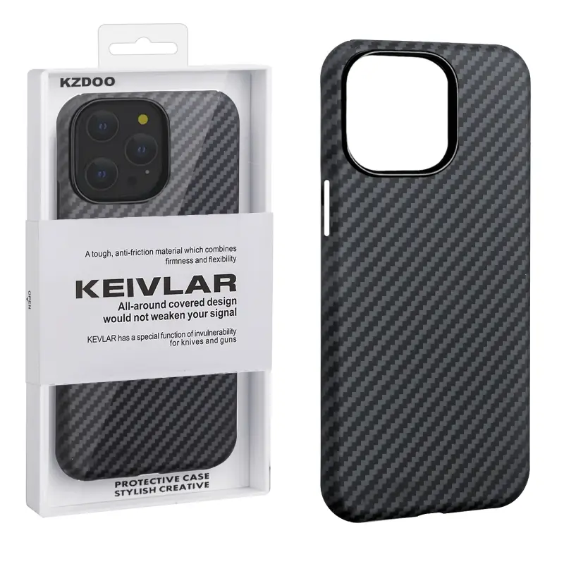Чехол iPh 15 Pro Max Kevlar Black K-DOO