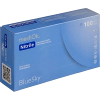 Перчатки mediOk нитрил.,голубой Blue Sky 4г., (XL) 50пар/уп