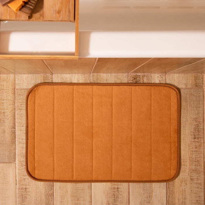 Коврик для ванной Этель Basic, цв. светло-коричневый, 40х60 см Коврик для ванной Этель Basic, цв. светло-коричневый, 40х60 см