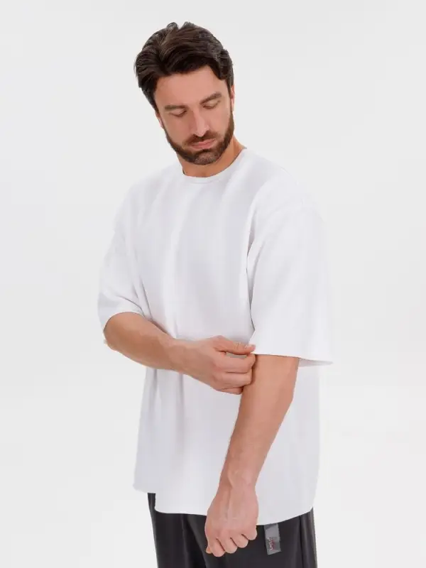 Джемпер с коротким рукавом Siluetti Volumica, молочно-белый, размер XS/S