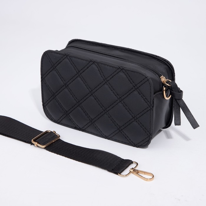 Сумка кросс-боди на молнии, цвет чёрный Сумка кросс-боди на молнии, цвет чёрный