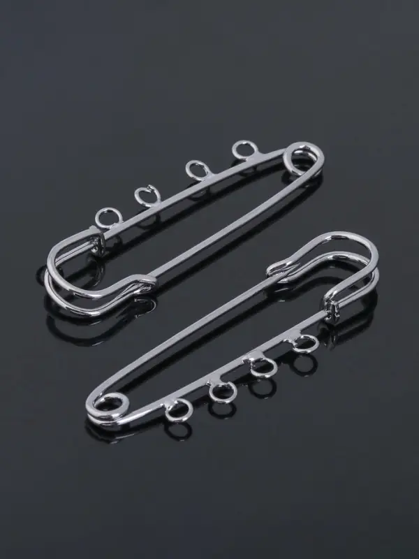 Булавка для подвесок PO-065 №03, (набор 2 шт.) 70&times;20&times;7 мм, серебра