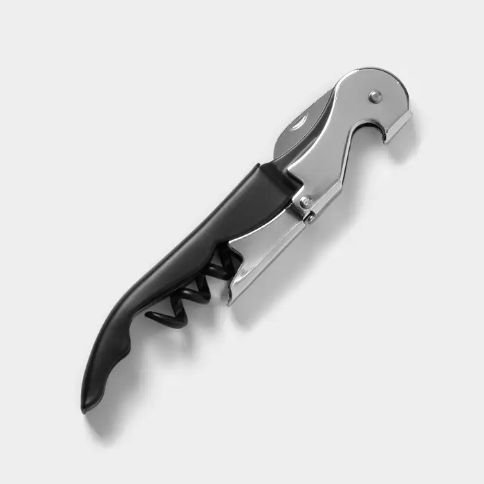 Набор для вина на 2 бутылки Доляна &laquo;Премьер&raquo;, 4 предмета: штопор, пробка, воронка, кольцо