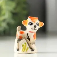 Фигурка фарфор &laquo;Козлик Пупс&raquo;, 4 см, гжель, цветная