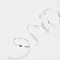 Лента декоративная, 4 мм &times; 4м, цвет серебро голография, набор 50 штук