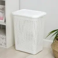 Корзина бельевая, 50 л, 42&times;31&times;56 см, с крышкой, МИКС