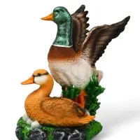 Садовая фигура из полистоуна &laquo;Утка с селезнем&raquo;, 24&times;17&times;35 см