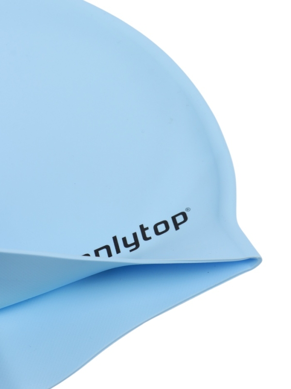 Шапочка для плавания силиконовая 56 гр, цвет голубой