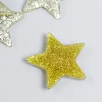 Декор для творчества пластик "Блестящая звёздочка" золото 3,8х3,8 см Декор для творчества пластик "Блестящая звёздочка" золото 3,8х3,8 см
