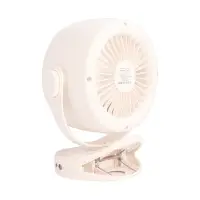 Цифровой мини вентилятор F80 бежевый