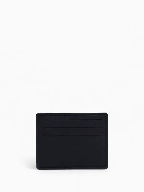 Картхолдер, на 6 карт, отделение для купюр, чёрный