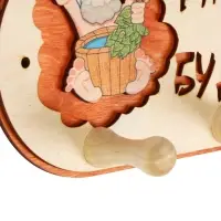 Вешалка для бани и сауны &laquo;Будет жарко&raquo;, деревянная, 31&times;5.7&times;12.5 см, 3 крючка, &laquo;Добропаровъ&raquo;