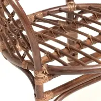 Набор садовой мебели "Bagama": 2 кресла, 1 диван, 1 стол, ротанг тёмный, подушки чёрные