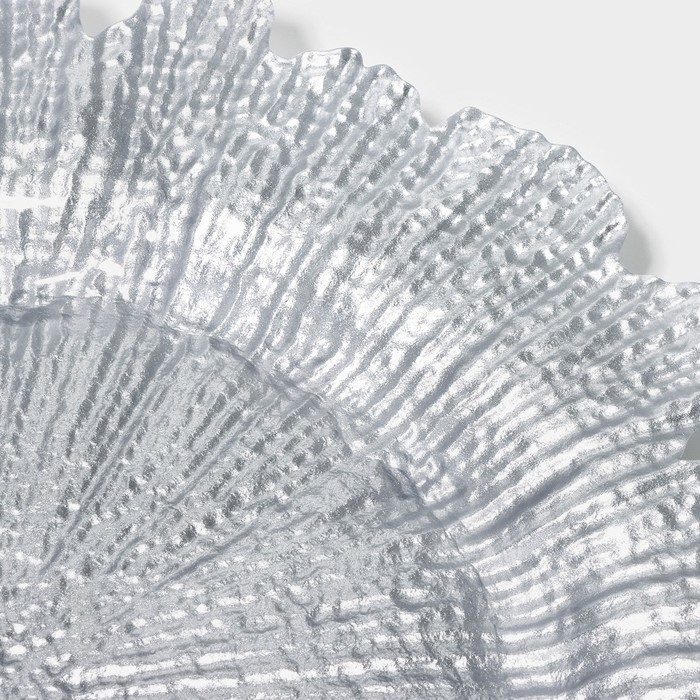 Тарелка - блюдо подстановочное Magistro «Сияние», d=33 см, цвет серебряный