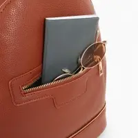 Рюкзак женский на молнии, с карманом, размер 27&times;13.5&times;33 см, коричневый