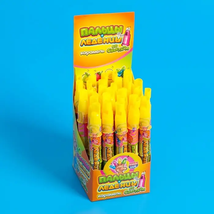 Карамель "Пальцы-Леденцы", cо свистком, 8 г